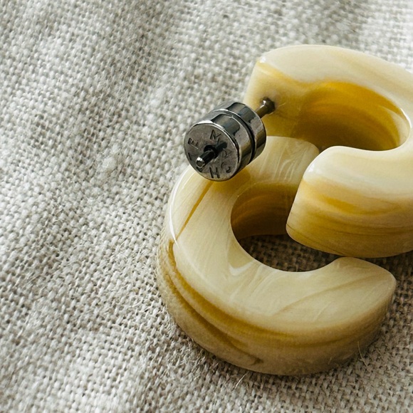 Machete Muse Hoops in Alabaster - Picture 8 of 9